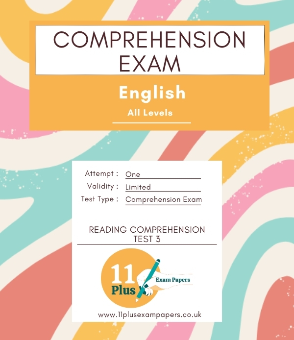 Reading Comprehension Test 3