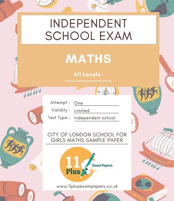 City of London School for Girls Maths sample paper